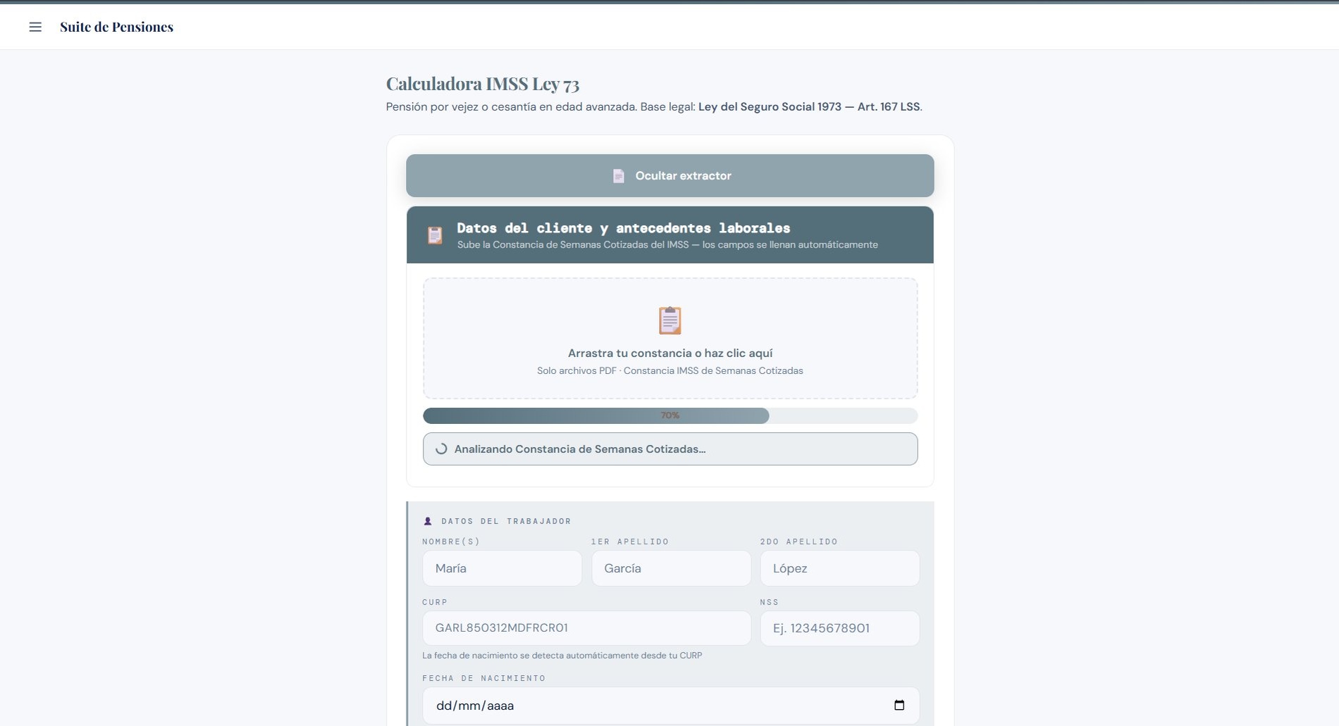 Lector de Constancia